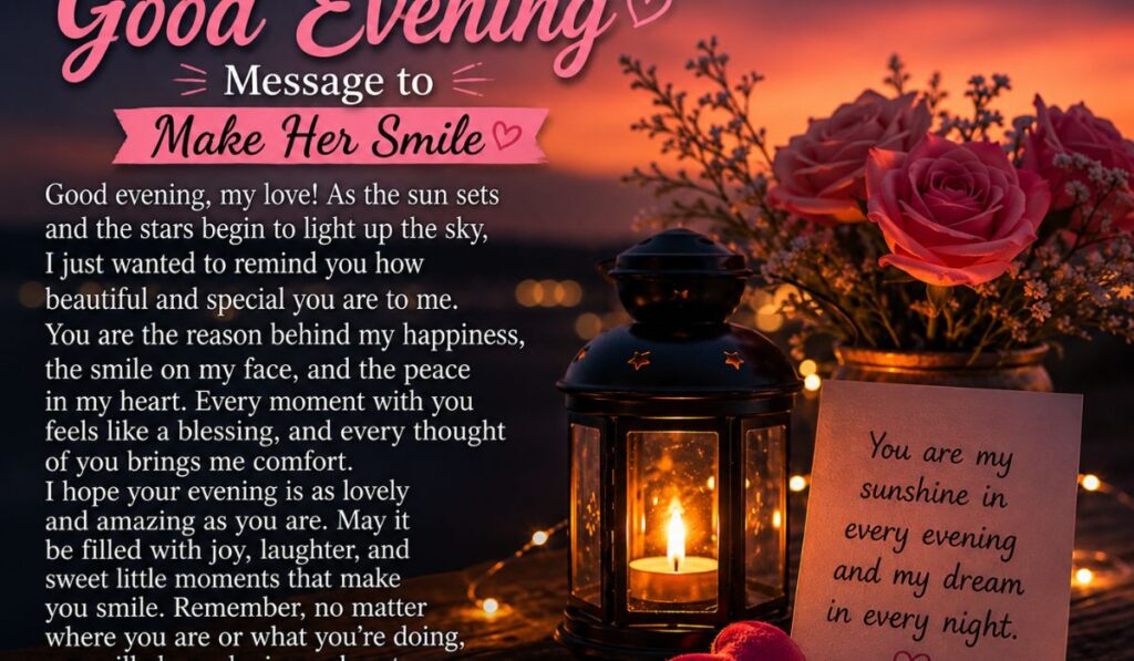 long-sweet-good-evening-message-to-make-her-smile