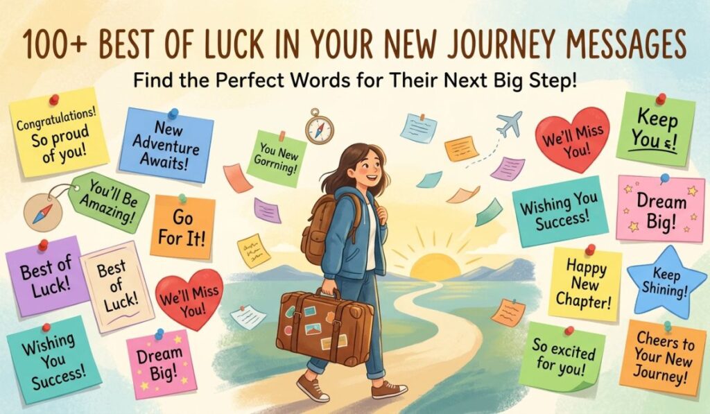 100+ Best of Luck in Your New Journey Messages