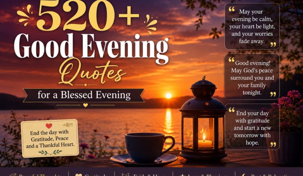 520+ Good Evening Quotes for a Blessed Evening
