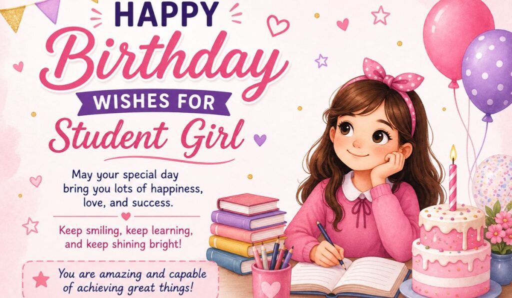 Happy Birthday Wishes for Student Girl