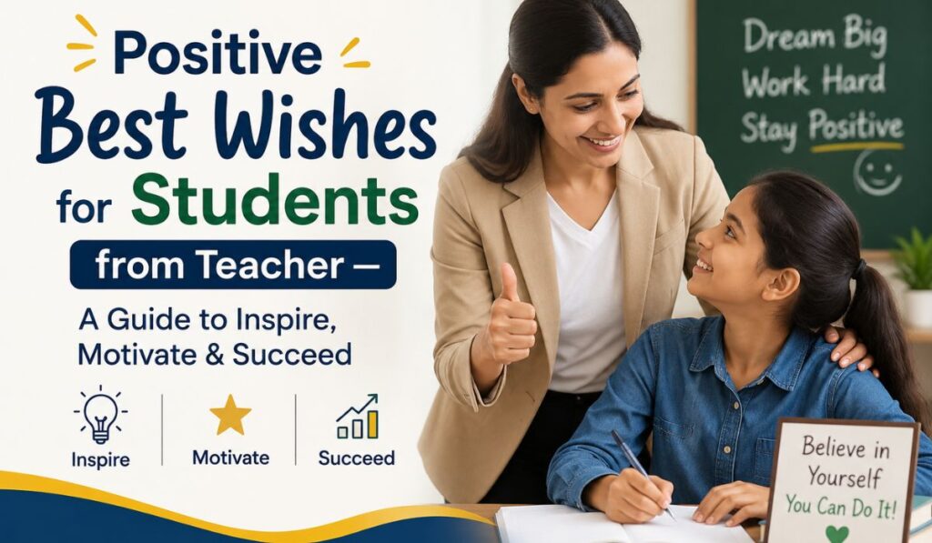 Positive Best Wishes for Students from Teacher — A Guide to Inspire, Motivate & Succeed