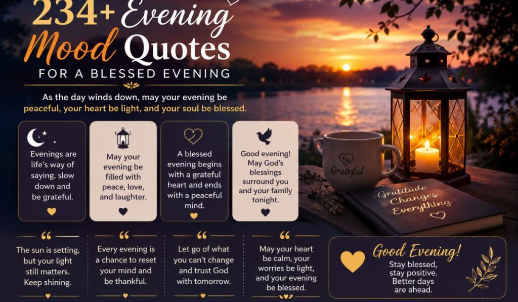 234+ Evening Mood Quotes for a Blessed Evening
