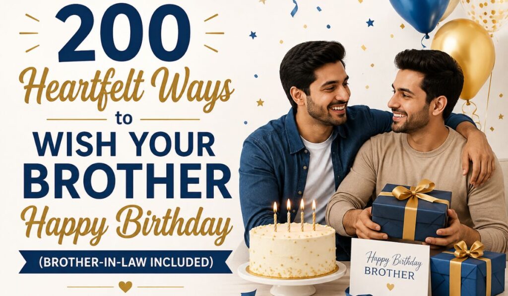 200 Heartfelt Ways to Wish Your Brother Happy Birthday (Brother-in-Law Included)