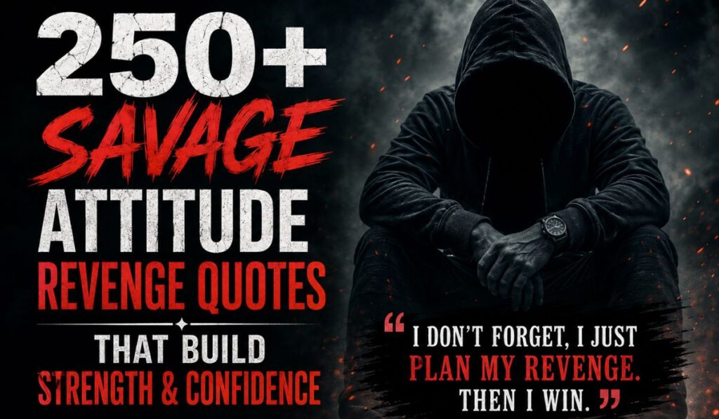 250+ Savage Attitude Revenge Quotes That Build Strength and Confidence