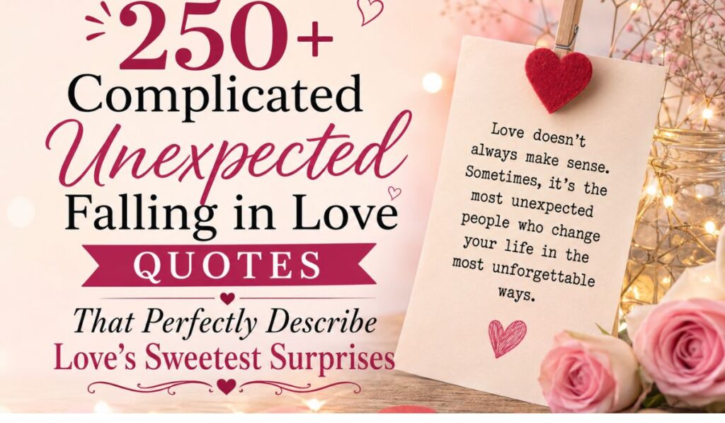 250+Complicated Unexpected Falling in Love Quotes That Perfectly Describe Love’s Sweetest Surprises