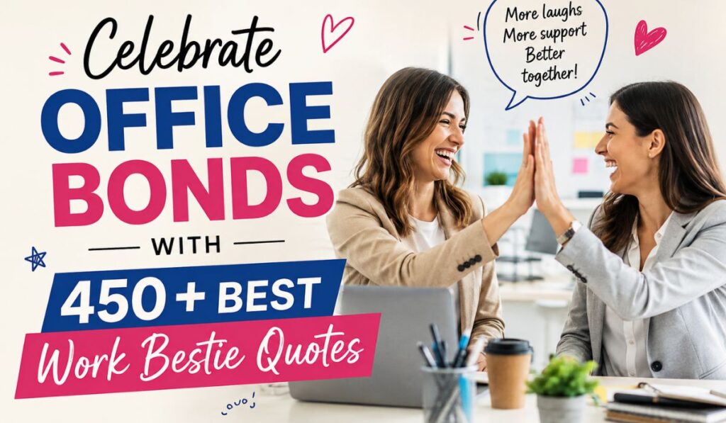 Celebrate Office Bonds with 450+ Best Work Bestie Quotes