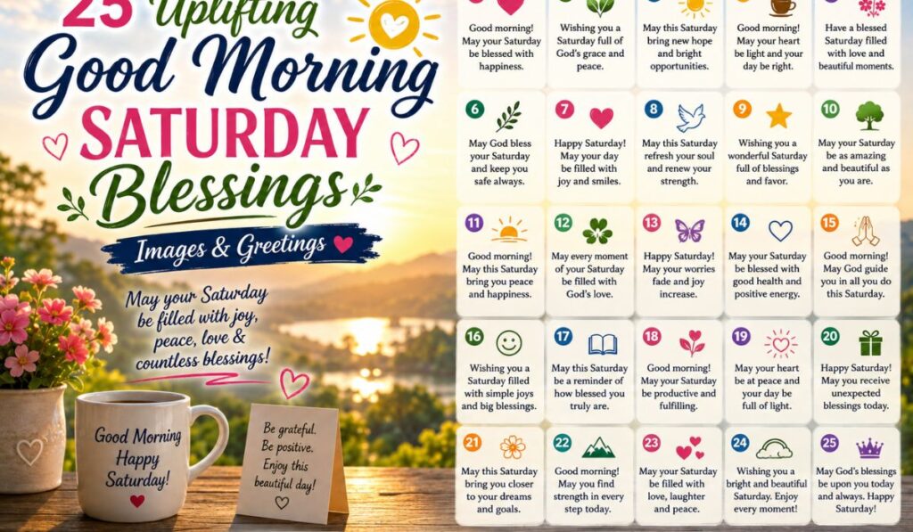 25 Uplifting Good Morning Saturday Blessings (Images & Greetings)