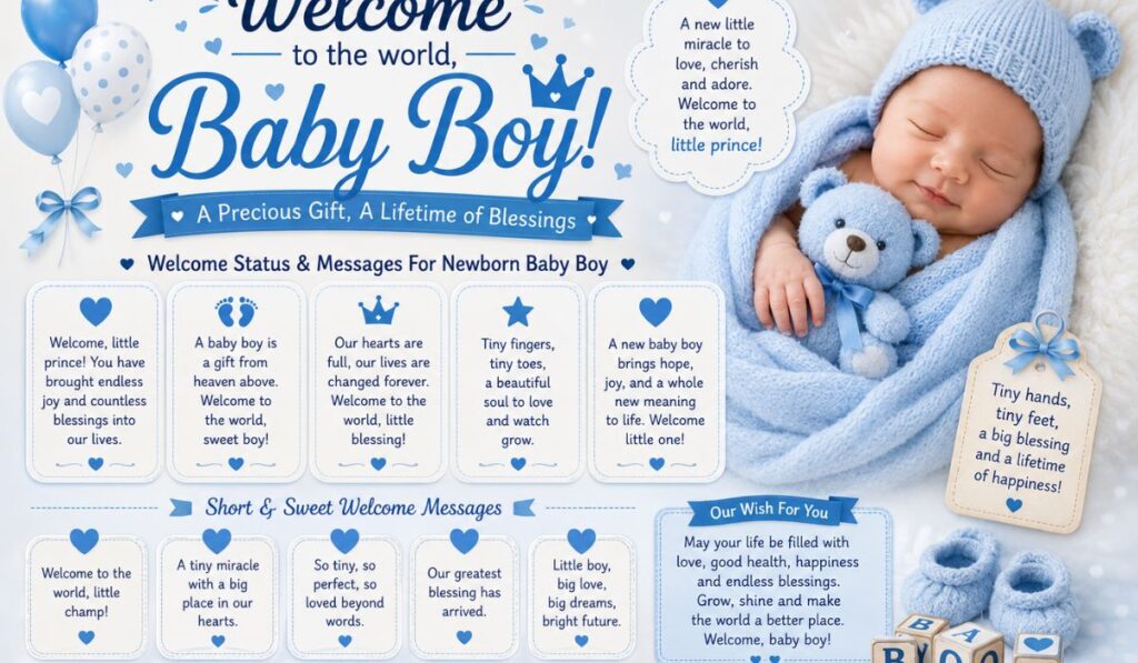 welcome-status-and-messages-for-newborn-baby-boy